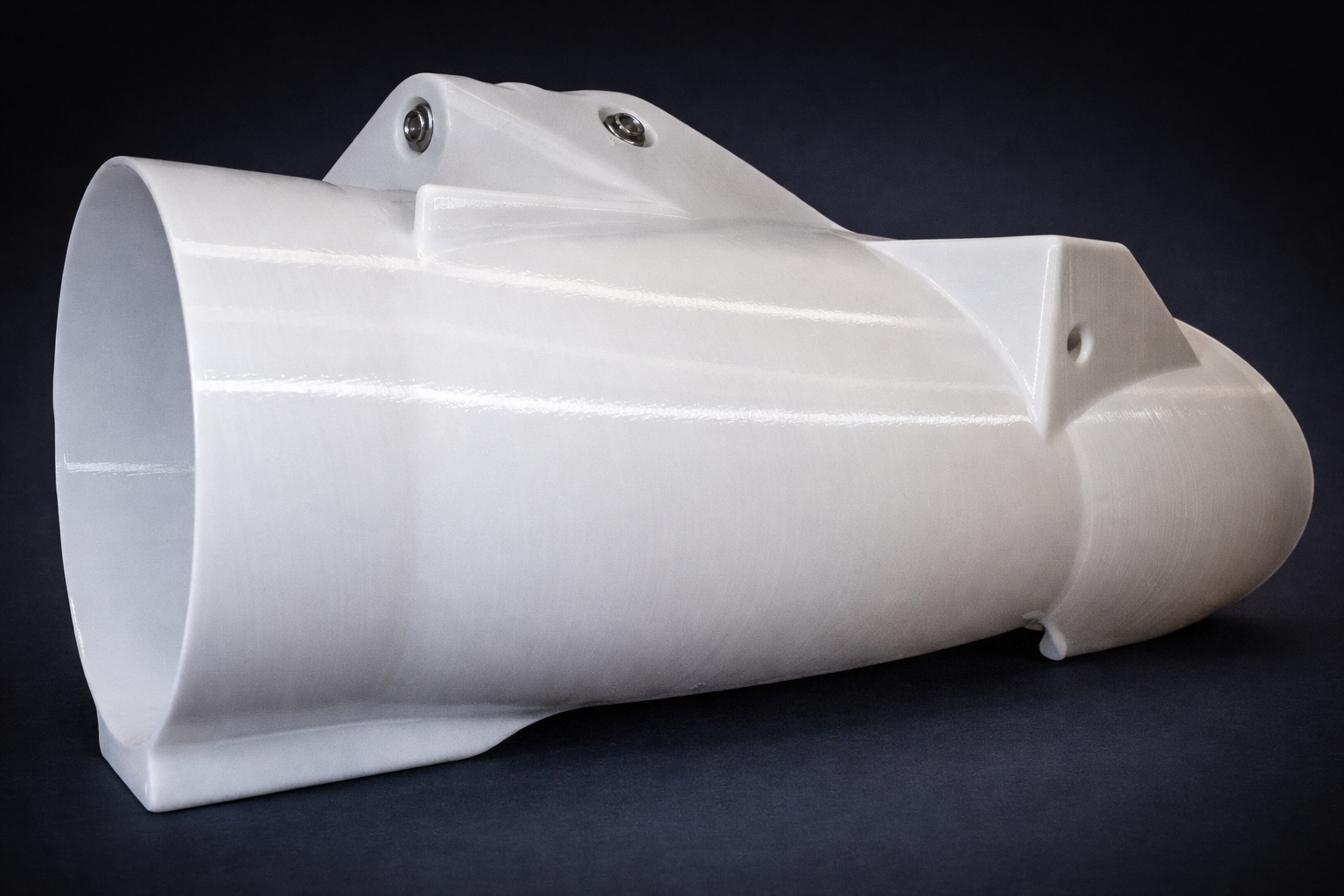 Side view — sealed top/sides and tie-off bolts