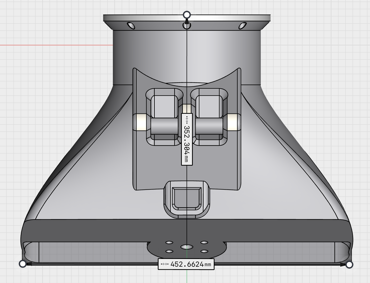 BOWREX upright width and height size view